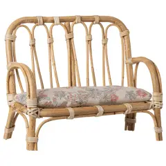 Maileg Rattan sofa, size 3 kaniner - Natur - Maileg bamser