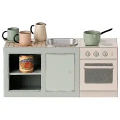 Maileg Køkkenbord, Mus - Maileg Safari Friends