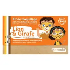 Namaki Løve og giraf ansigtsmaling - 3 øko farver - Puder til børneværelset