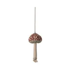 Maileg Ornament i stof, Svamp - Winterflower, Rød - 