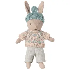 Maileg Vinter hare, Micro - Sand - Mint - Maileg bamser