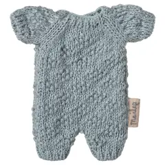 Maileg Strikket dragt, Micro - Blå - Maileg my & micro