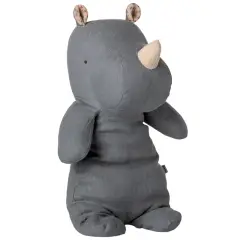 Maileg Safari friends, Næsehorn, Medium - Støvet blå - Maileg bamser