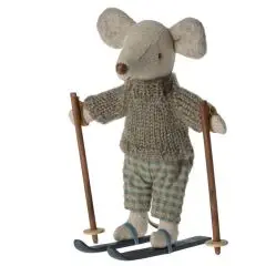 Maileg Vintermus m. ski - Storebror mus - Tumling