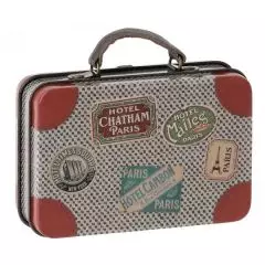Maileg Kuffert, Metal - Grey Travel - 
