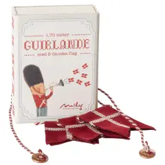 Maileg Flag guirlande, 9 dannebrogsflag - Fødselsdag