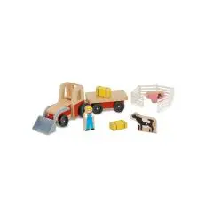 Bondegårdstraktor m. dyr - Melissa & Doug - Trælegetøj