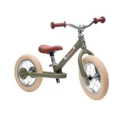 Trybike 2-hjulet Løbecykel Grøn i retro look - 