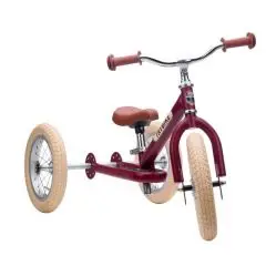 Trybike 3-hjulet løbecykel, Vintage rød - Julegaver til dreng 0-1 år