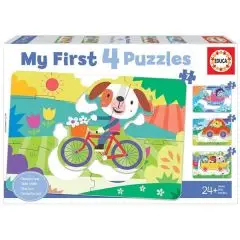 Educa Baby Puslespil, 4 stk - My Vehicles - 