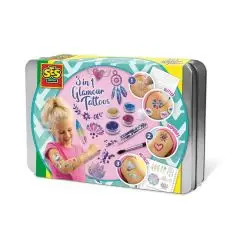 SES Creative - 3 i 1 Glitter tatoveringer - VIP Black Friday